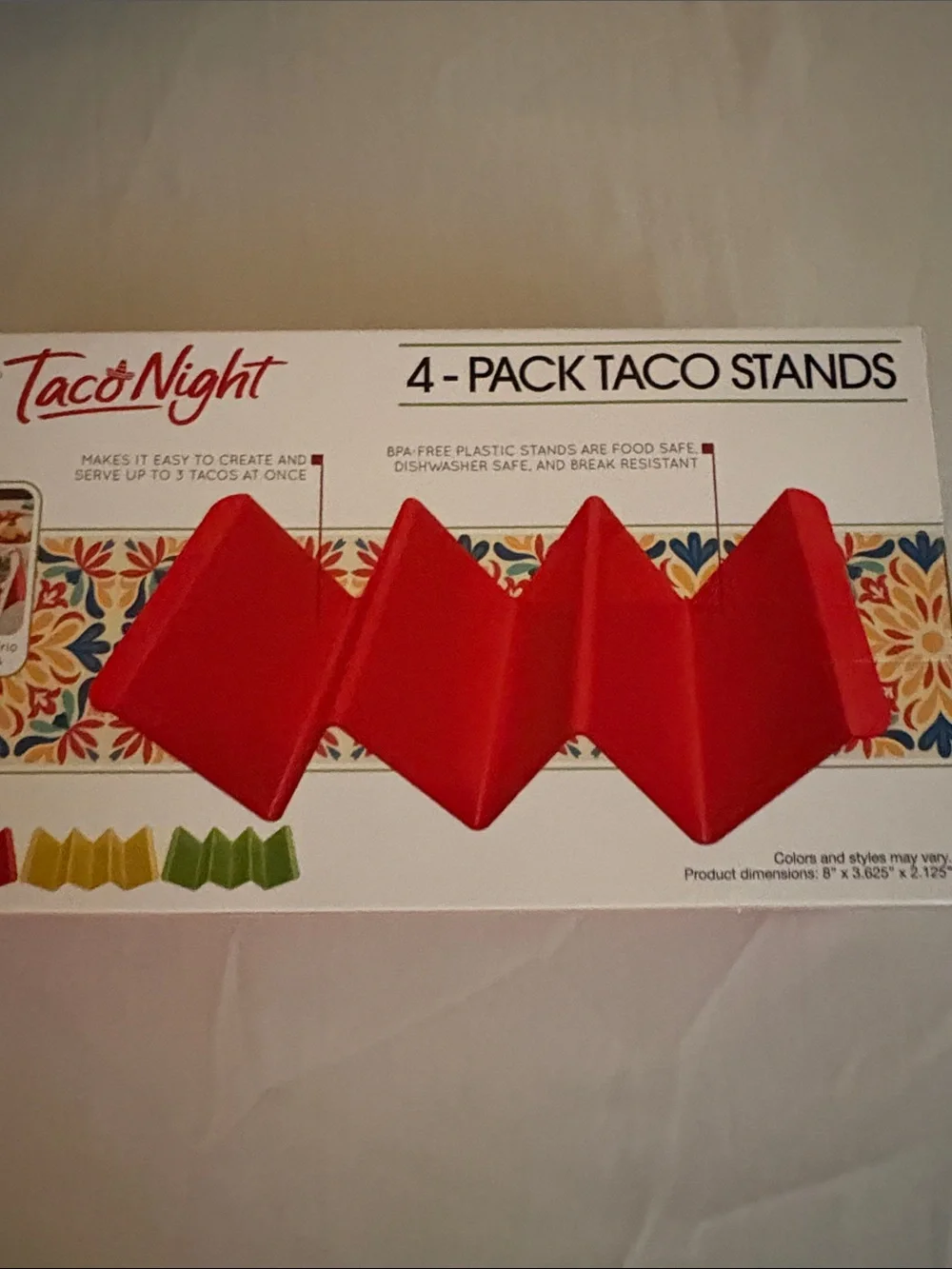 Taco Night Green 4-Pack Taco Stands